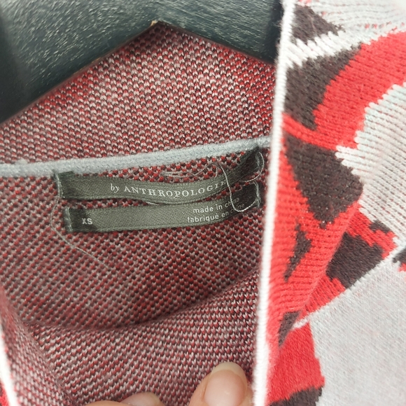 Anthropologie Mock Neck Floral Jacquard Knit Sweater XS - Picture 6 of 7